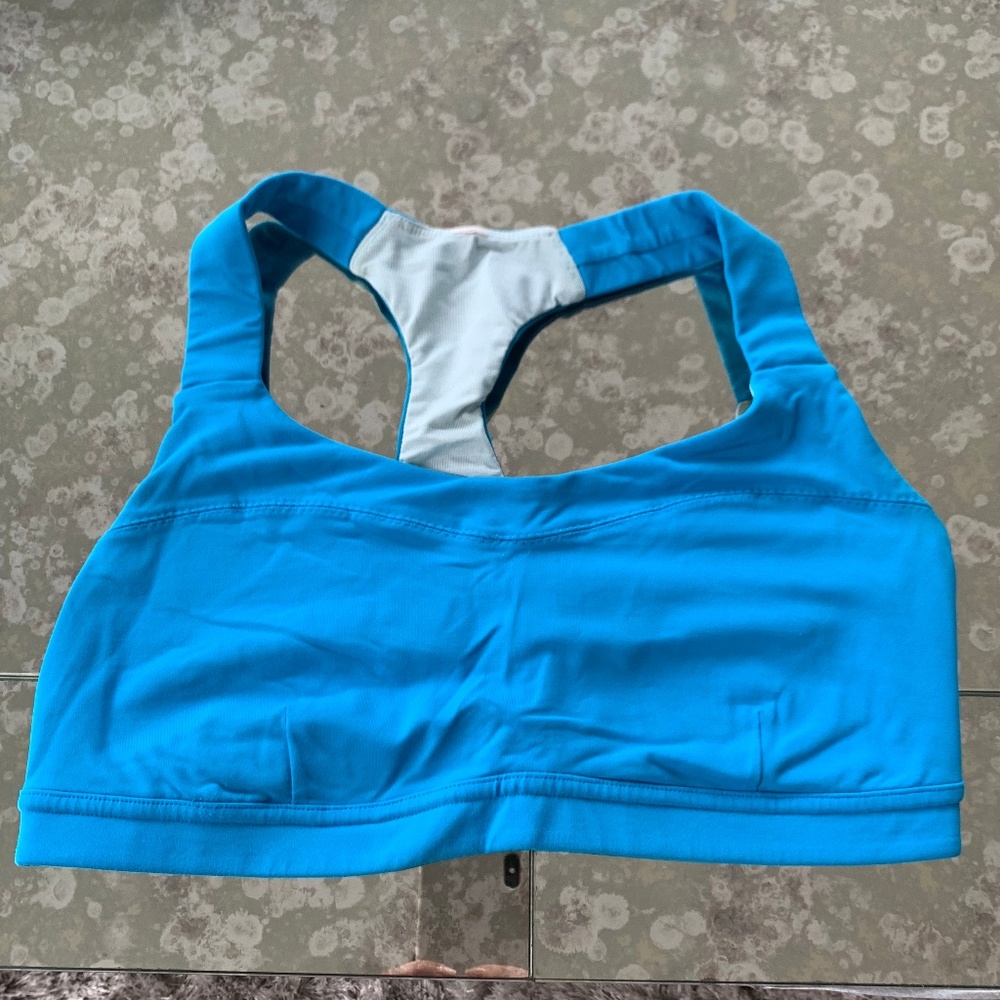Two-tone Blue Lululemon Sports Bra Size 6